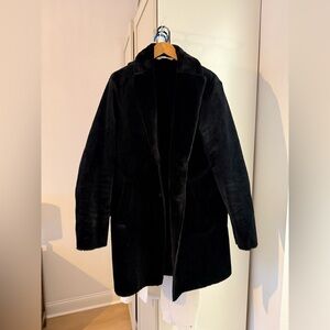 Chic Black Faux Fur Coat